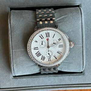 Michele Women's Serein Stainless Steel Watch with Diamonds